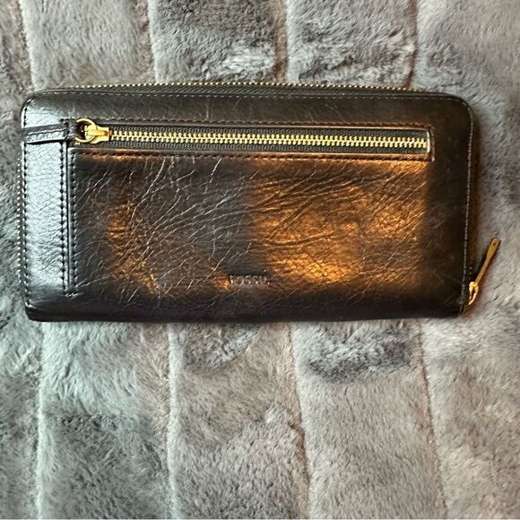 Fossil black leather wallet - Picture 2 of 7